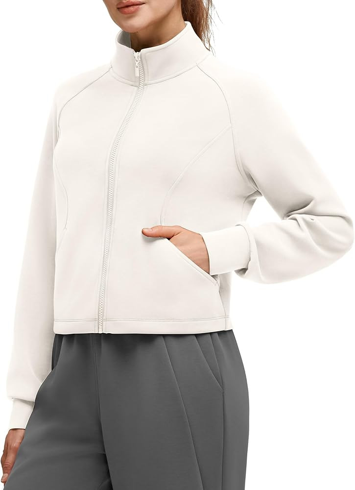 G4Free Smoofit Modal Soft Women's Zip Up Jackets Mock Neck Casual Sweatshirts Athletic Workout To... | Amazon (US)