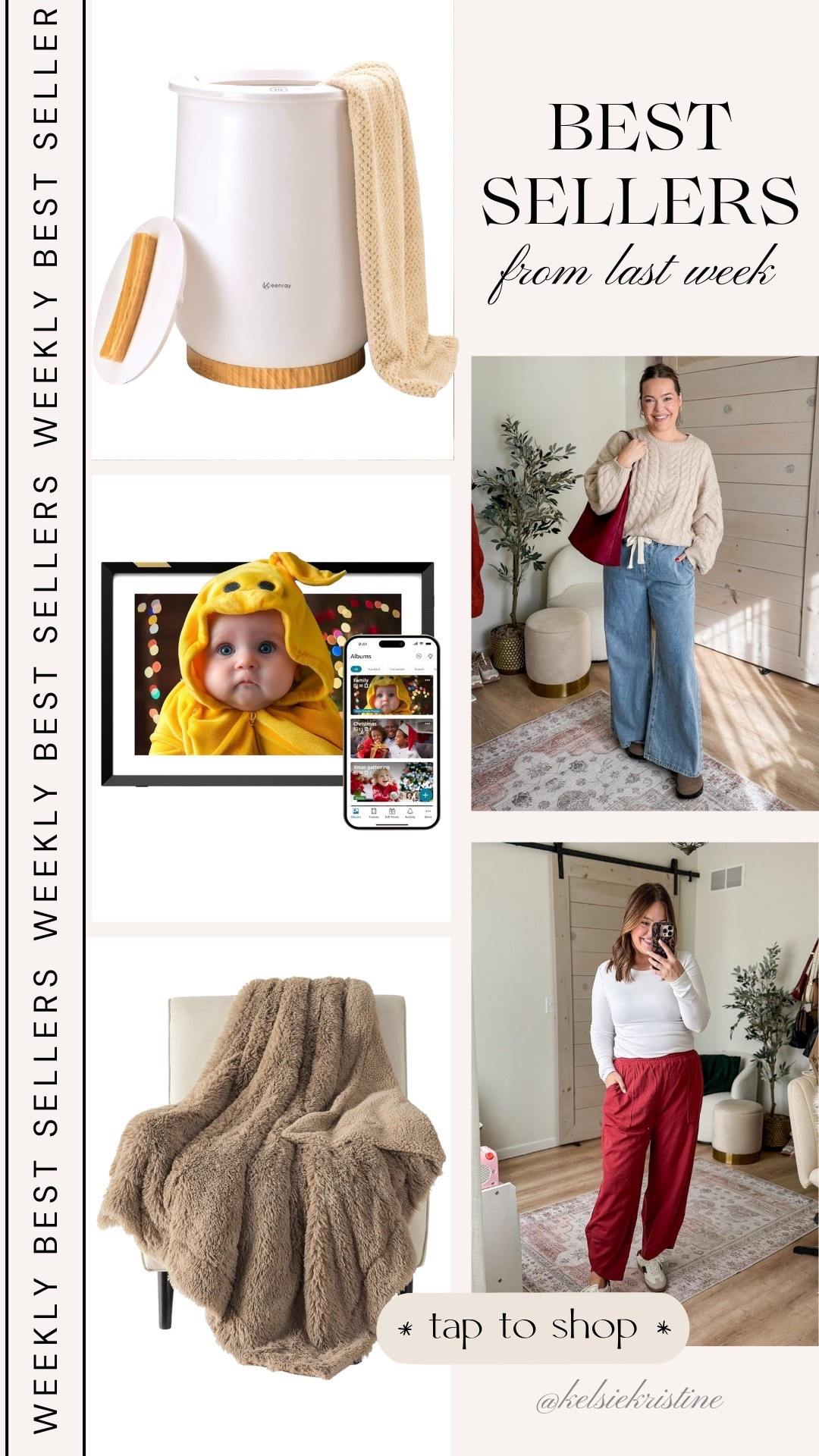 Best sellers from last week // wide leg jeans / casual pants / digital frame / towel warmer / throw blanket // gift ideas 

#LTKMidsize #LTKHome #LTKGiftGuide
