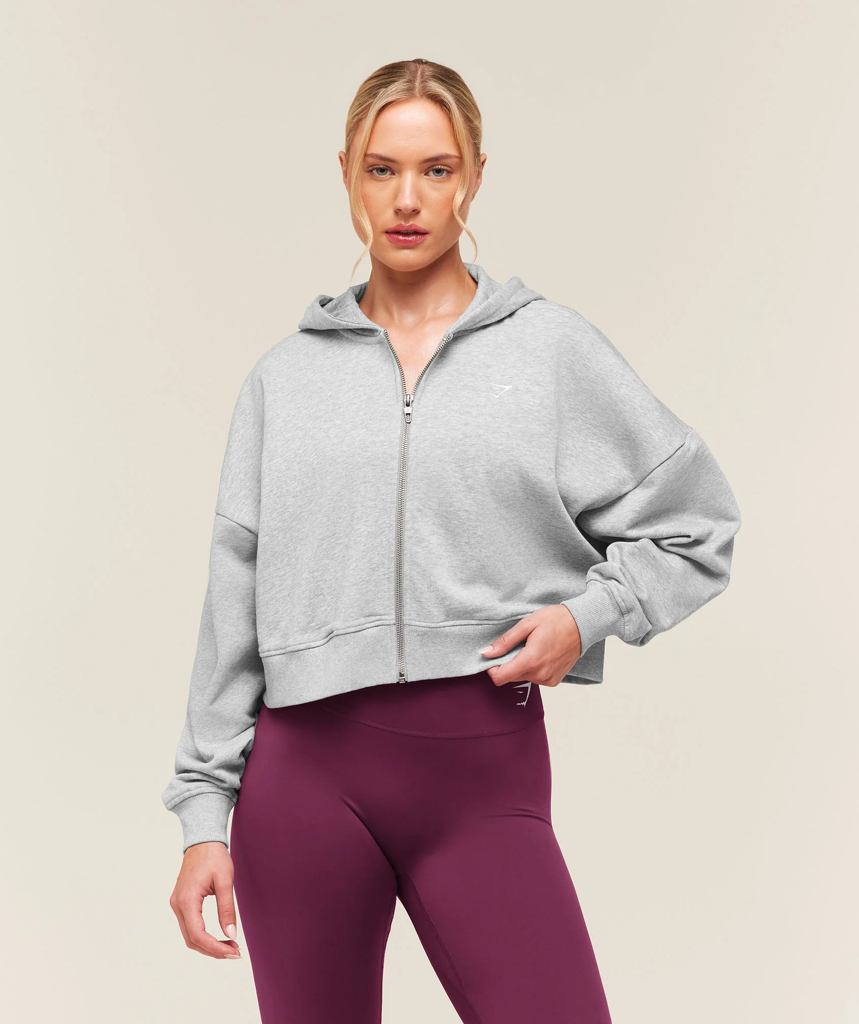 Training Oversized Boxy Zip Through Hoodie | Gymshark US
