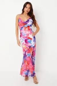 Dresses | Petite Printed Chiffon & Satin Maxi Dress | Coast | Coast UK & IE
