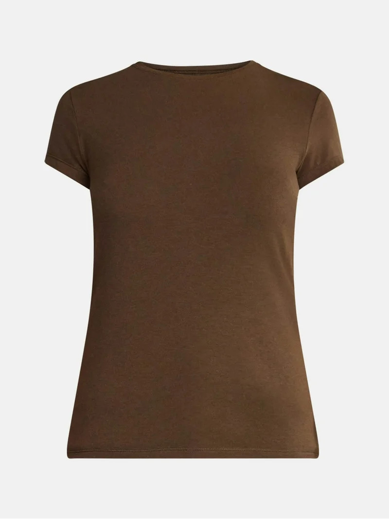 No Boundaries Crew Neck Tee with Short Sleeves, 1 or 3-Pack, Women\u2019s Sizes XXS-XXL | Walmart (US)
