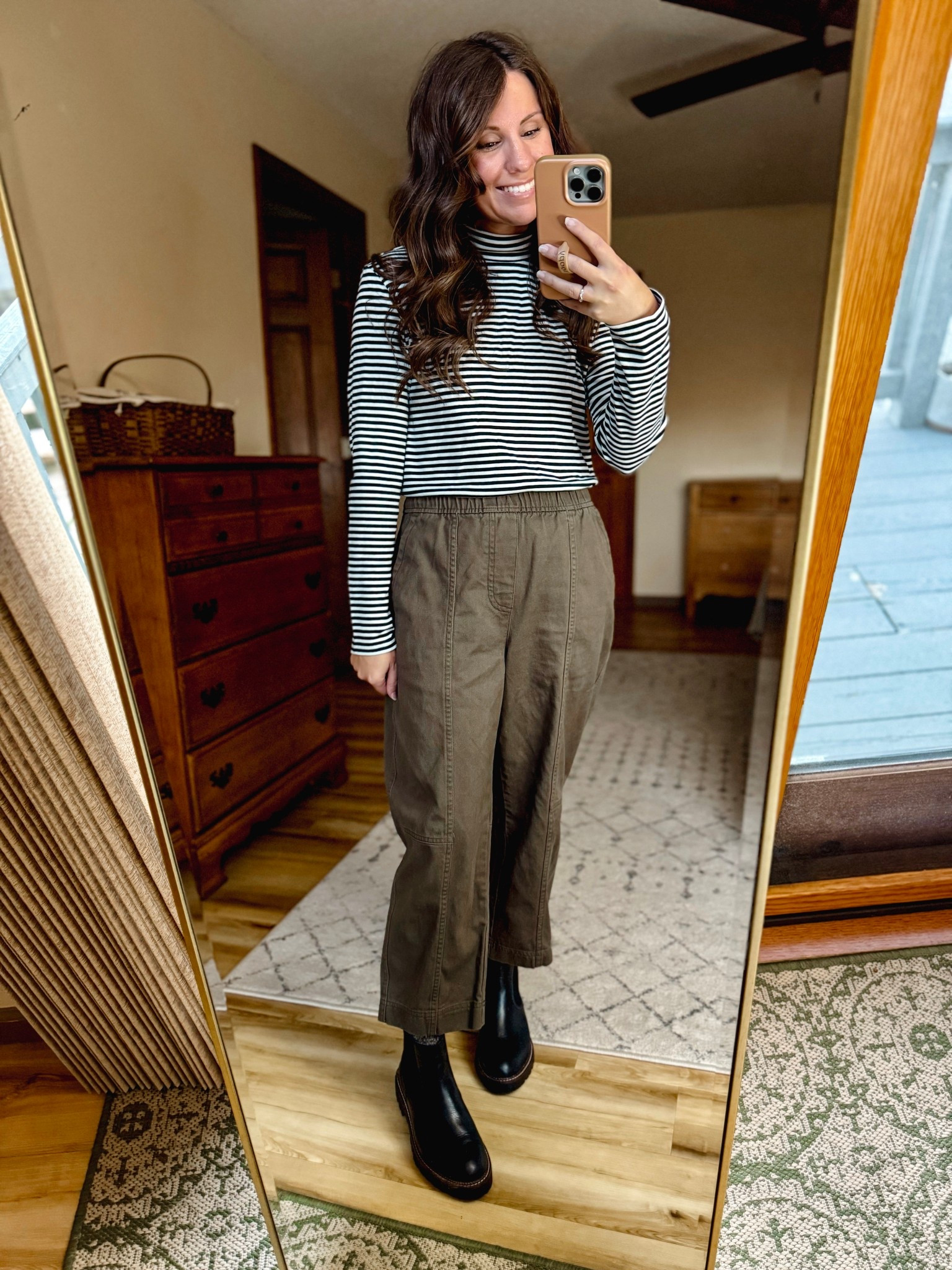 Wearing xs petite in reishi in my barrel pants and my striped turtleneck is older so I linked similar ones! My boots are size 6.5! 

#LTKSeasonal #LTKPetite #LTKFindsUnder100