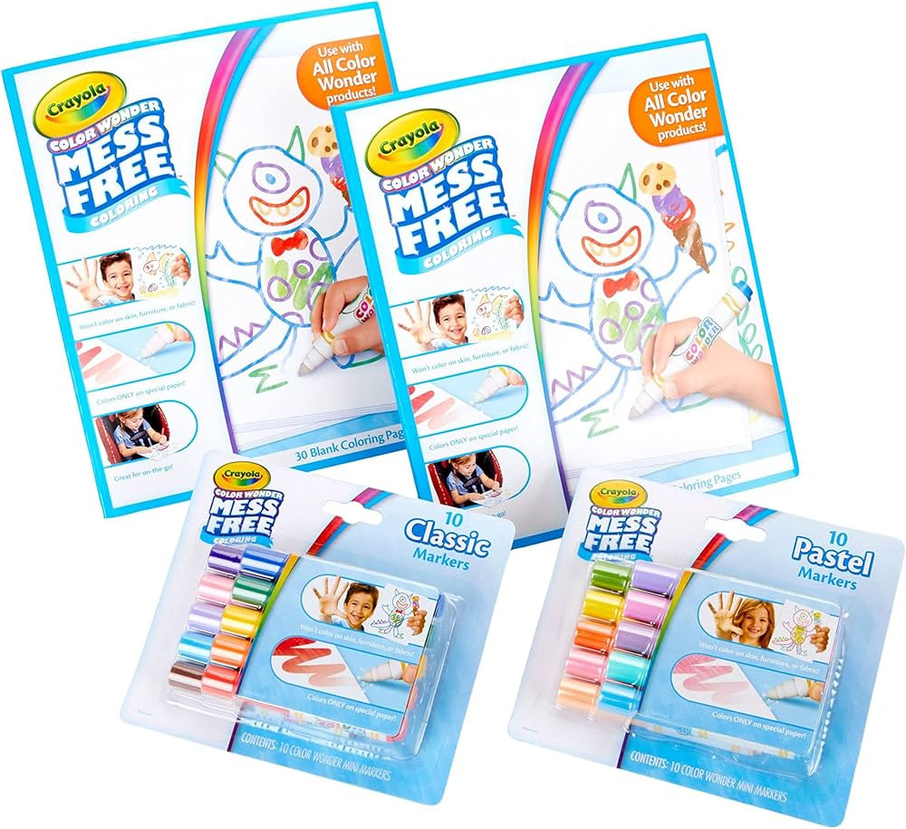 Crayola Color Wonder Mess Free Coloring Kit, 80pc, Toddler Toys, Gift for Boys and Girls | Amazon (US)