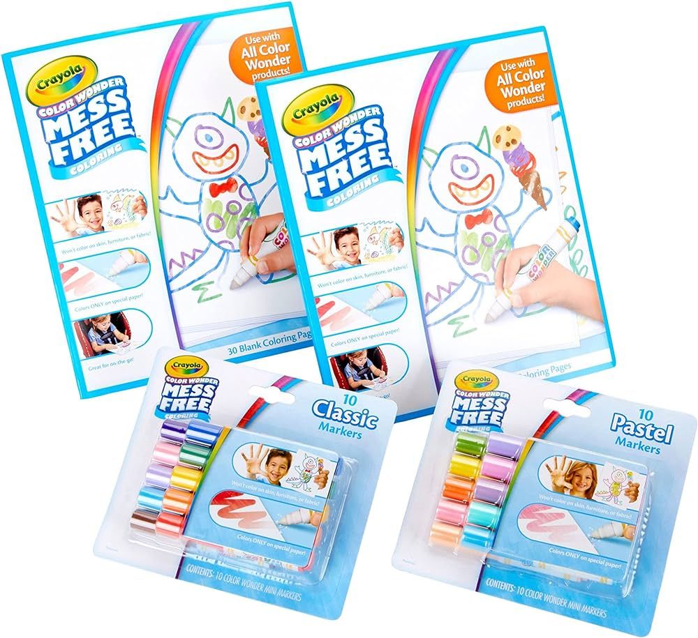 Crayola Color Wonder Mess Free Coloring Kit, 80pc, Toddler Toys, Gift for Boys and Girls | Amazon (US)