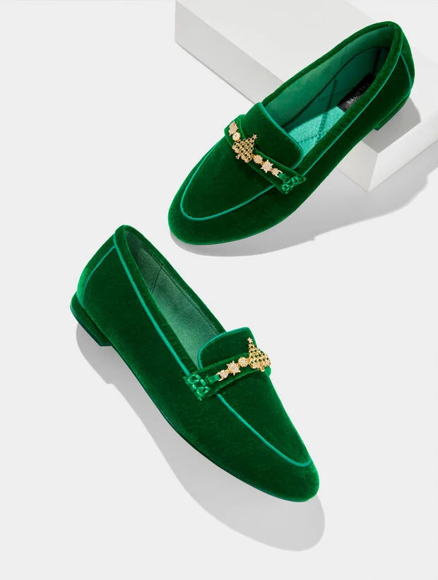 Ryan Embellished Velvet Loafers | Talbots