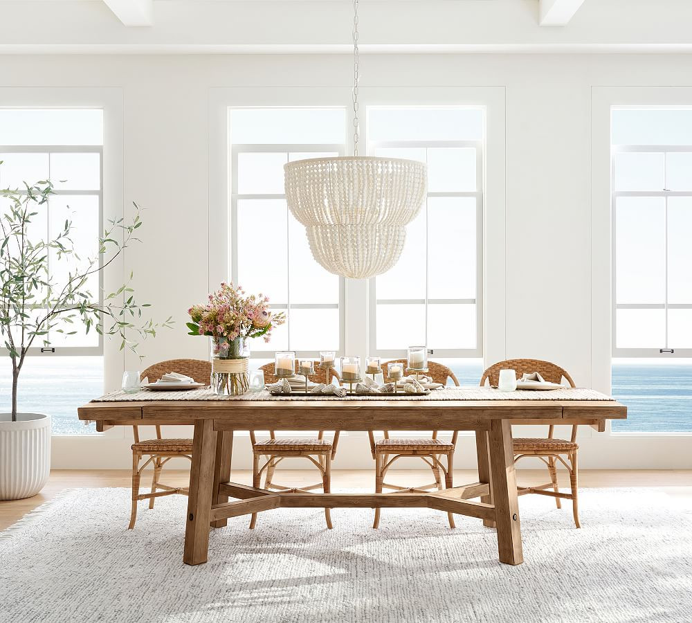 Rustic Farmhouse Extending Dining Table (77"-102") | Pottery Barn (US)