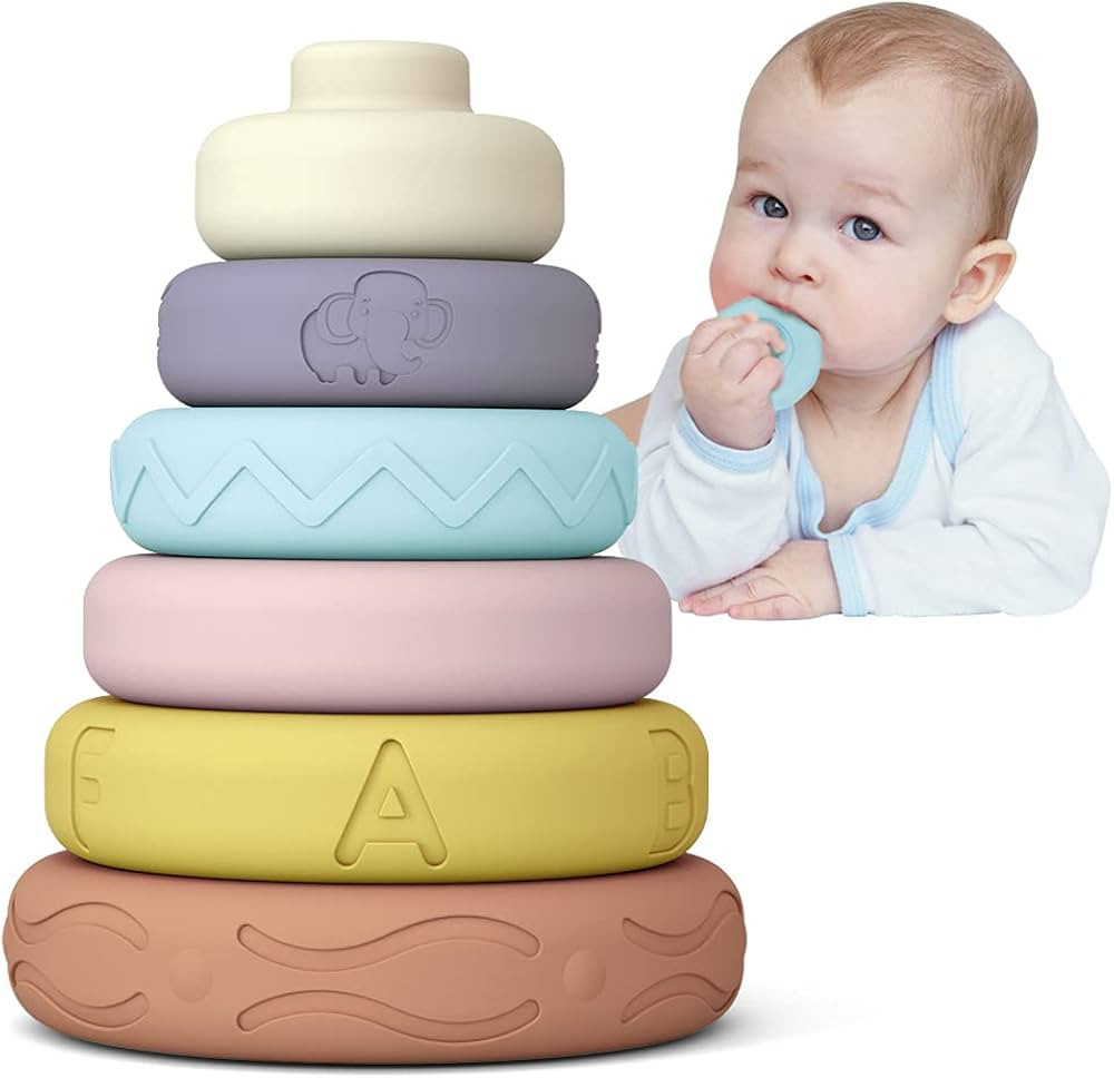 Mini Tudou 6 PCS Baby Stacking & Nesting Toys, Soft Stacking Blocks Ring Stacker, Baby Montessori... | Amazon (CA)