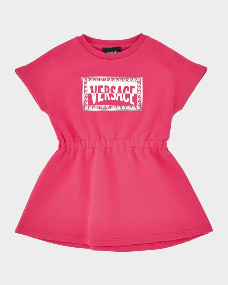 Versace Girl's '90s Vintage Logo Cotton Dress, Size 12M-5 | Neiman Marcus