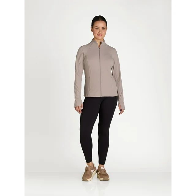 Avia Women's and Women's Plus SoftSculpt Zip-Up Jacket, Sizes XS-4X | Walmart (US)