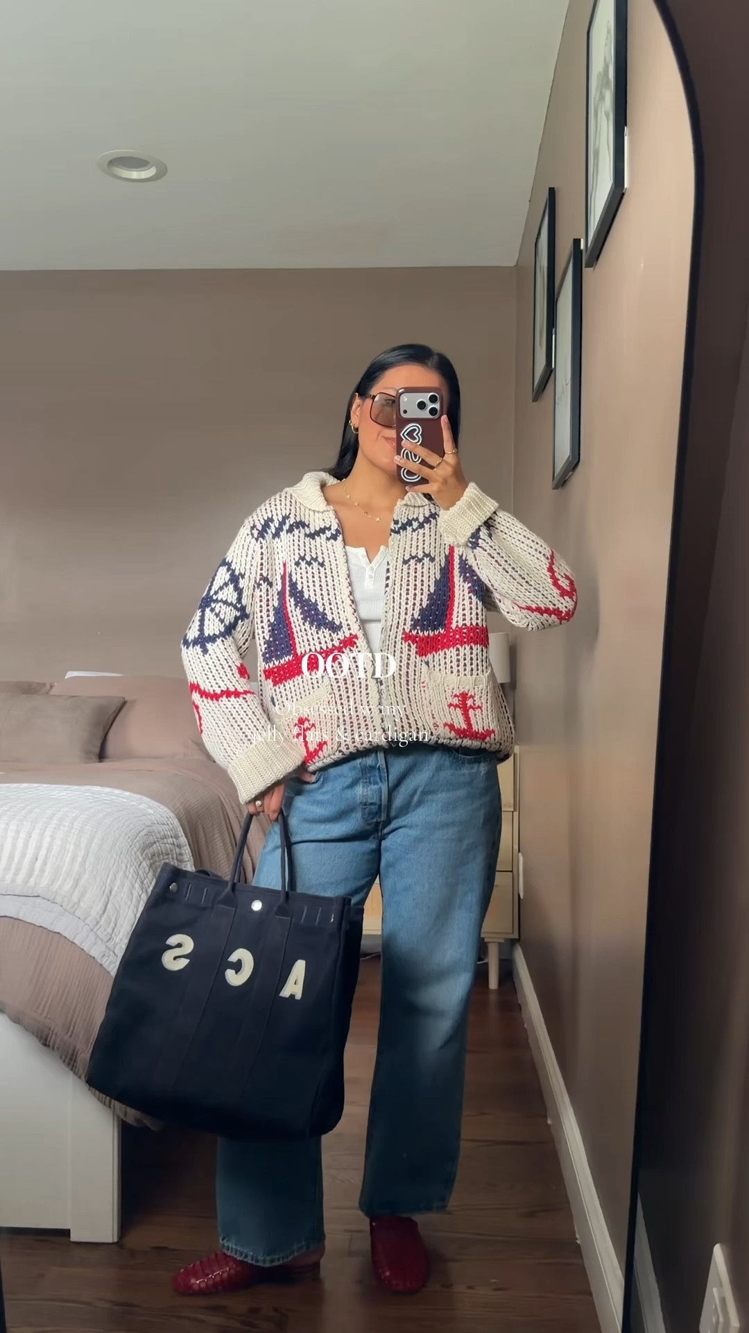 Obsessed with this cardigan and jelly flats 🥹❤️💙

#LTKootd