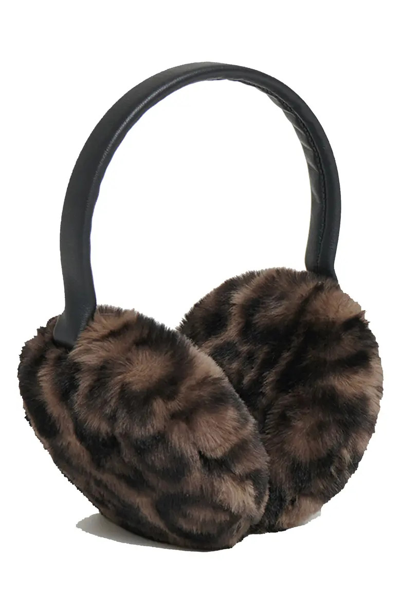 Esme Leopard Faux Fur Earmuffs | Nordstrom