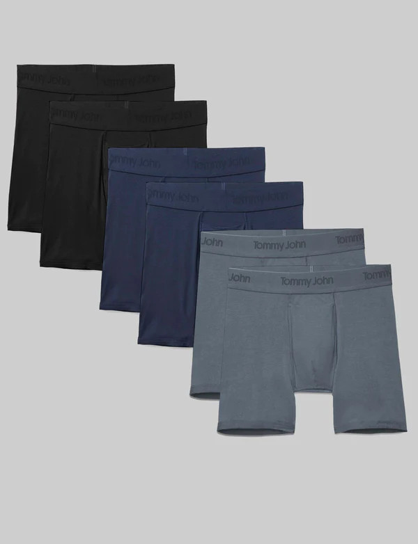 Second Skin Mid-Length Boxer Brief 6" (6-Pack) | Tommy John