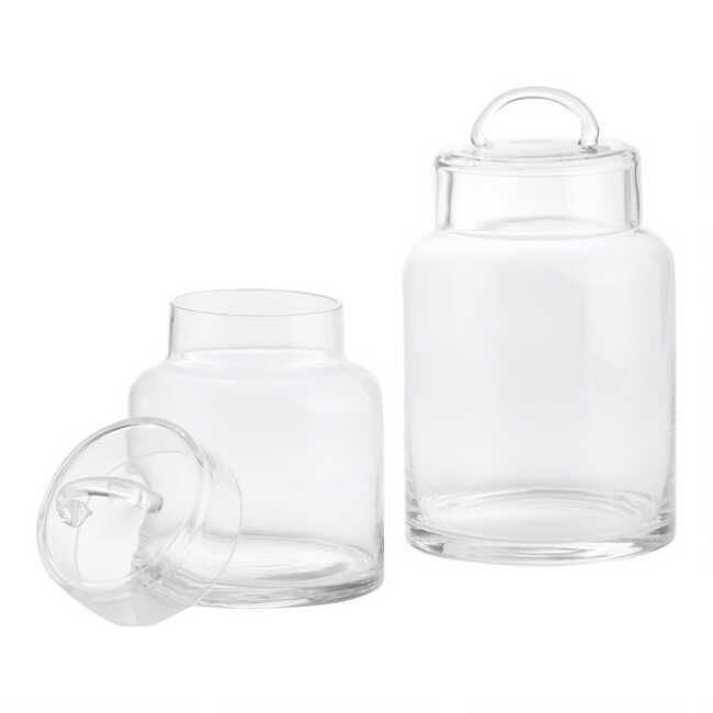 Clear Glass Storage Canister With Lid | World Market