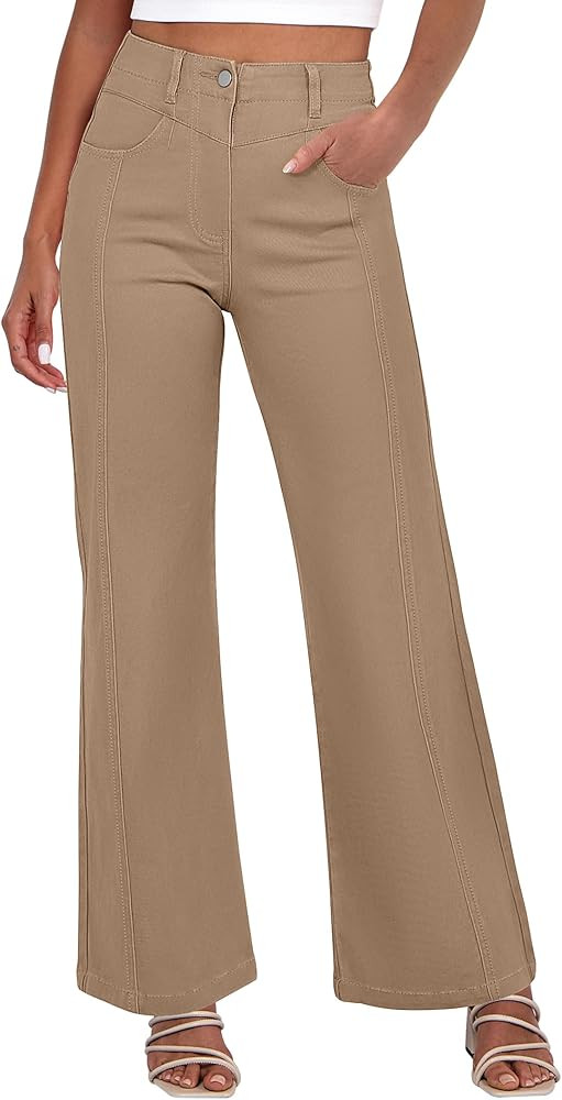 ANRABESS Wide Leg Jeans for Women Trendy 2025 High Waisted Stretchy Baggy Fall Fashion Denim Pant... | Amazon (US)