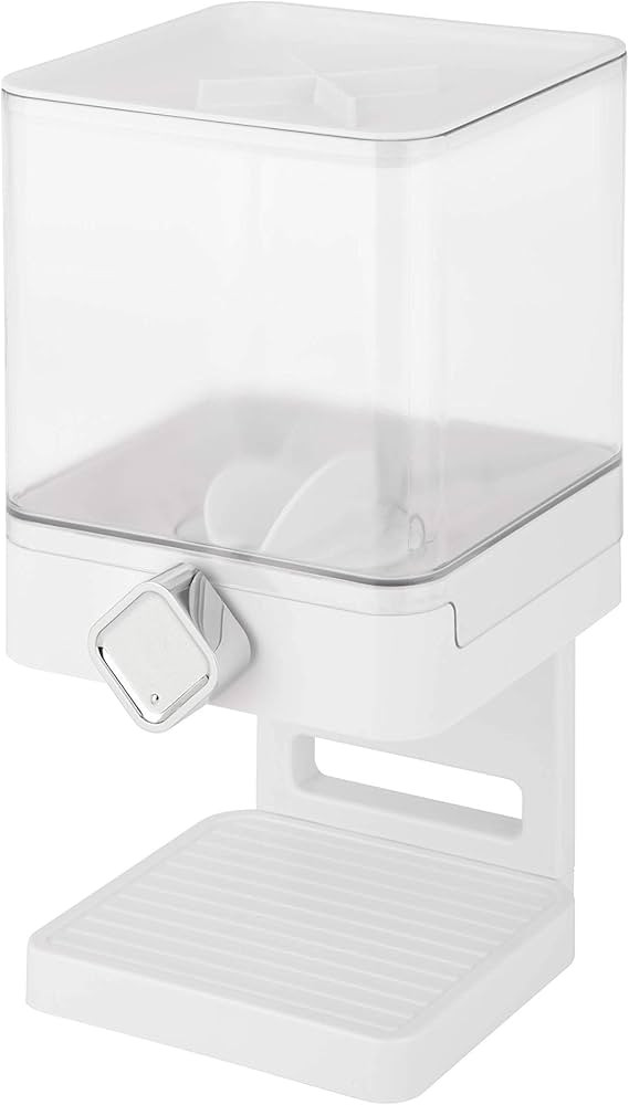 Zevro Compact Dry Food Dispenser, Single Control, White/Chrome | Amazon (US)
