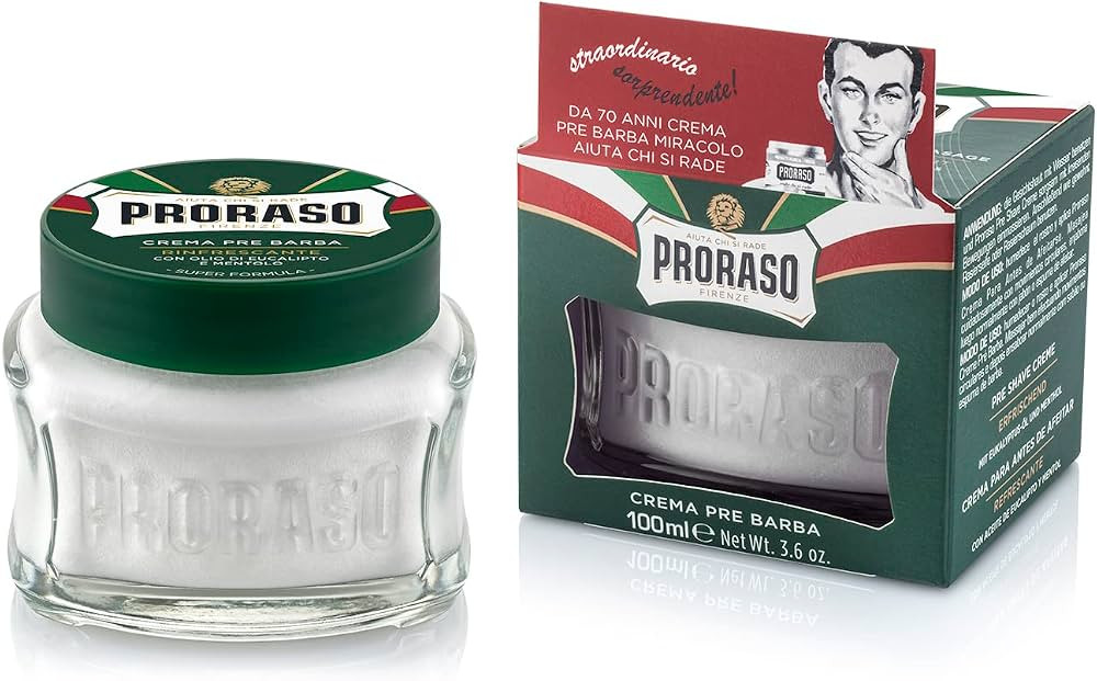 Proraso Pre-Shave Conditioning Cream for Men, Refreshing and Toning with Menthol and Eucalyptus O... | Amazon (US)
