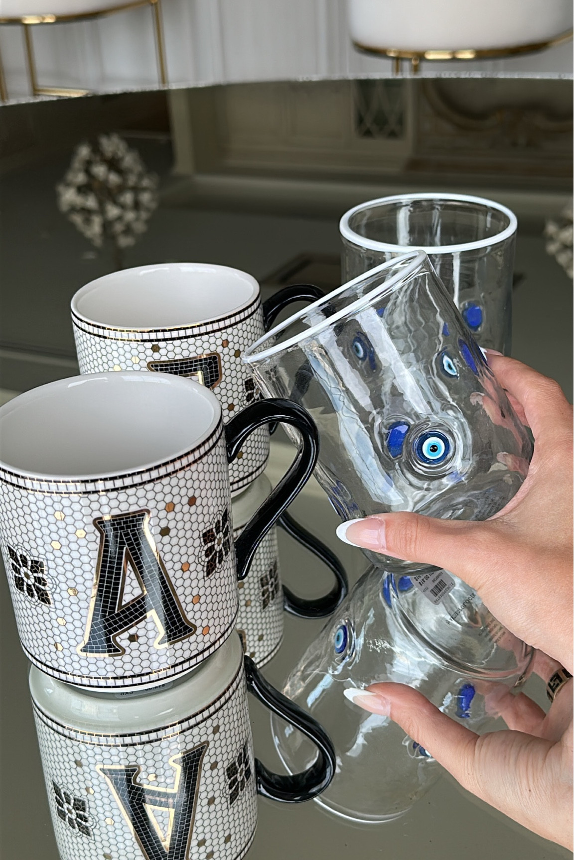 i am BEYOND obsessed with my new glassware and mugs from anthropologie!! got these cutie mugs on sale for $10 and I’ve had my eye on the evil eye cups forever!! this is your sign to invest in some cute home pieces🫶🏼✨

#LTKhome #LTKunder50 #LTKSale
