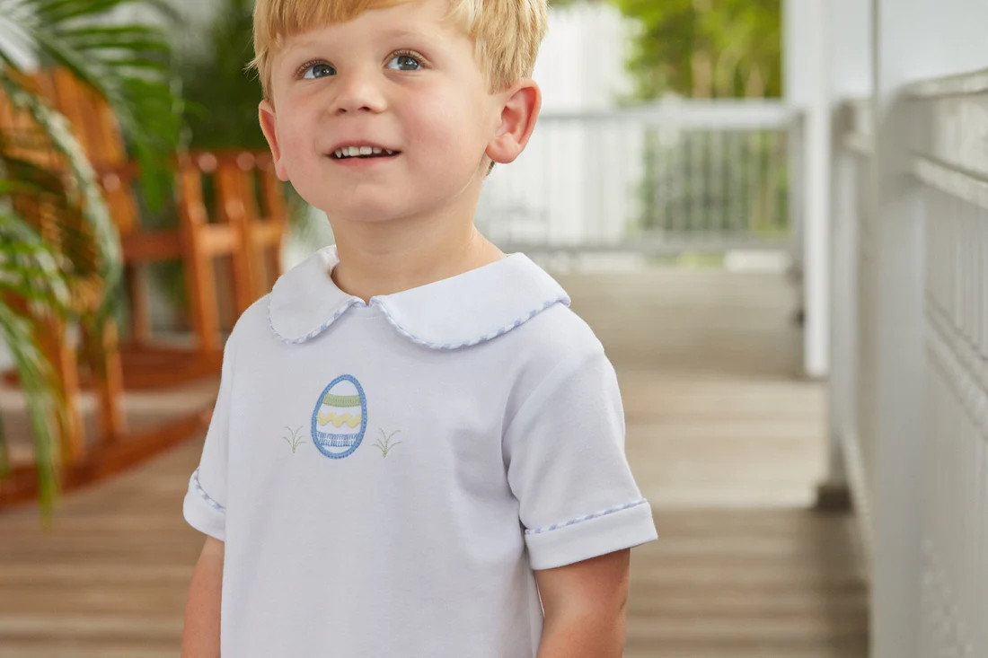 Easter Egg Short Set - Little Boy Seersucker Outfit | Little English