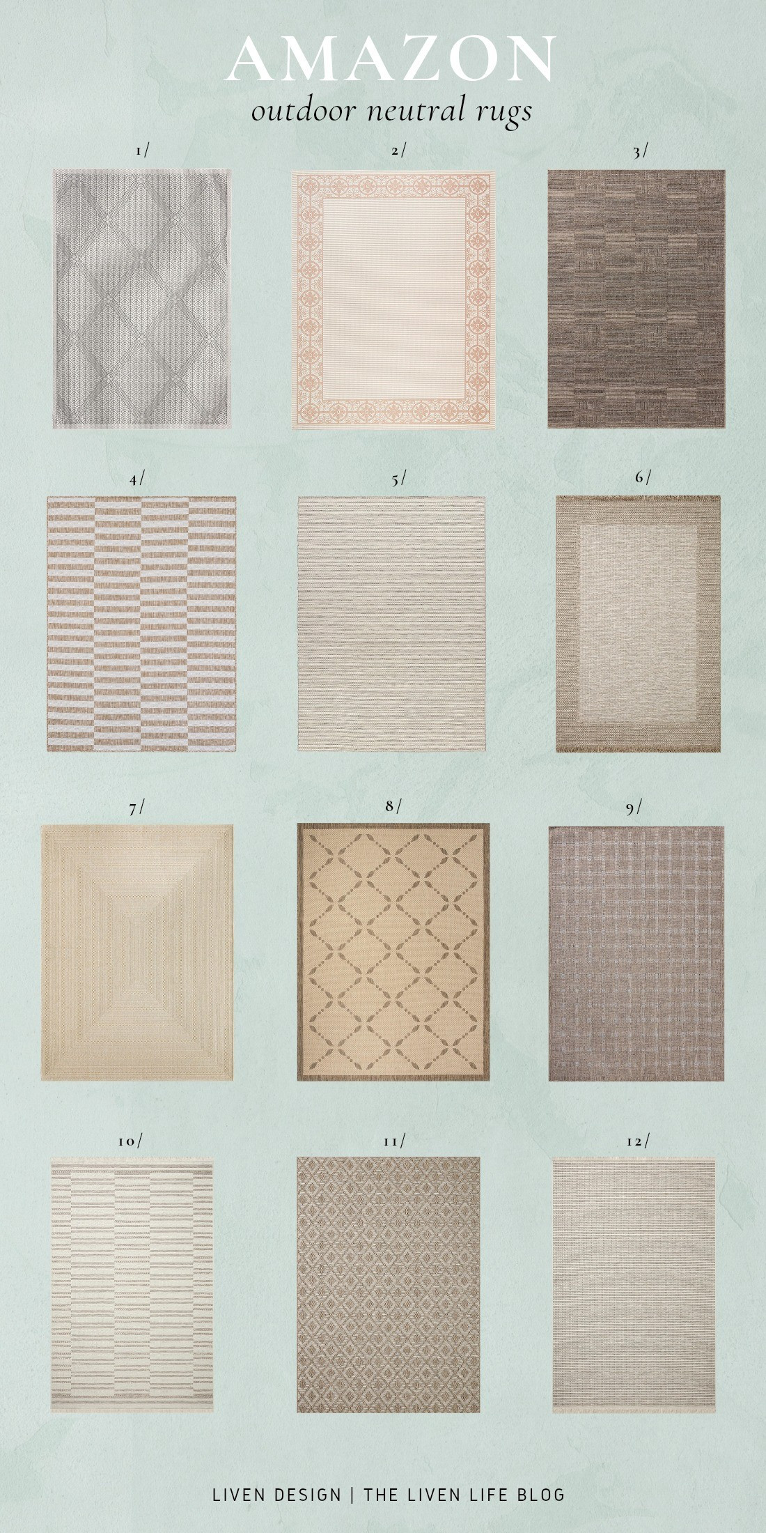 Amazon outdoor rug. Beige rug. Patio decor. 

#LTKSeasonal #LTKHome #LTKSaleAlert
