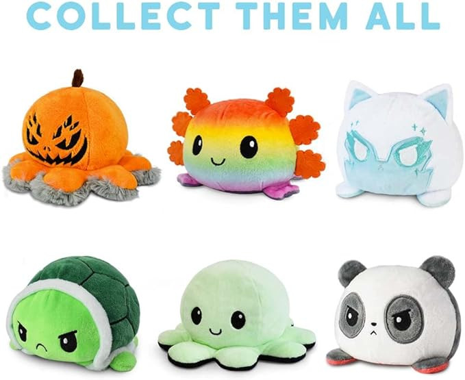 TeeTurtle - The Original Reversible Axolotl Plushie - Pink + Black - Cute Sensory Fidget Stuffed ... | Amazon (US)