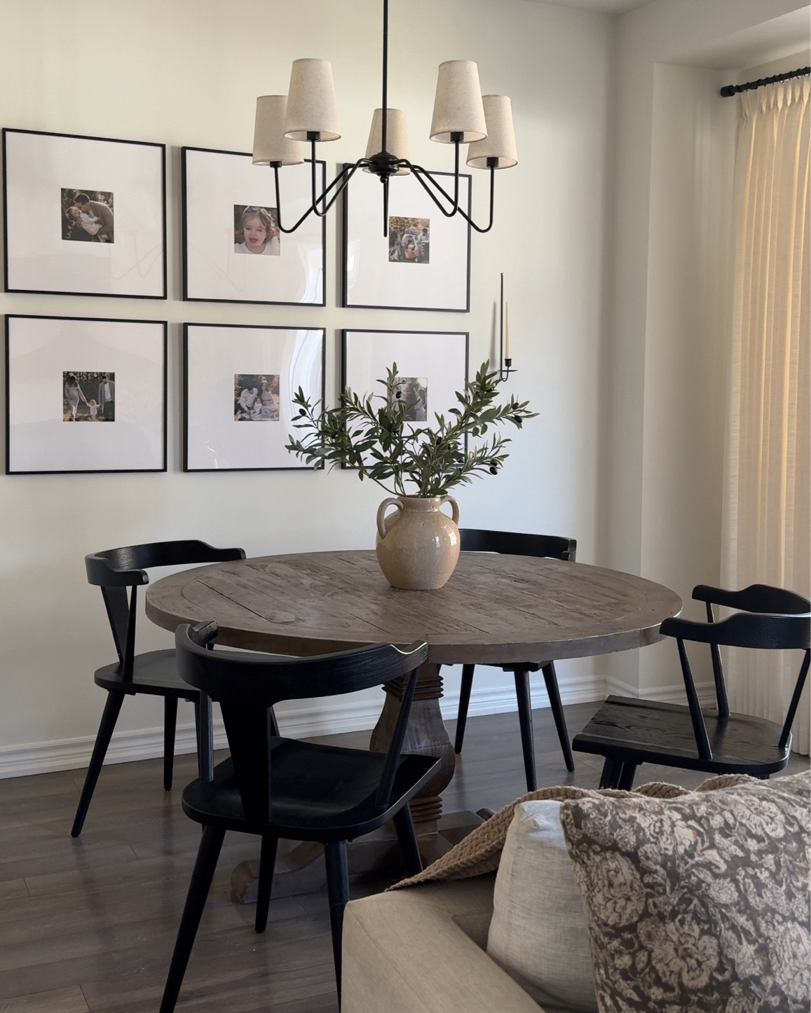 New year, new dining area refresh - updated our existing @wayfair dining table and transformed the space by changing up our chairs and adding a new light fixture. Can’t forget the addition of our new gallery frames and candle wall sconces to add character and make the space feel like even more home. #Wayfair #WayfairPartner
