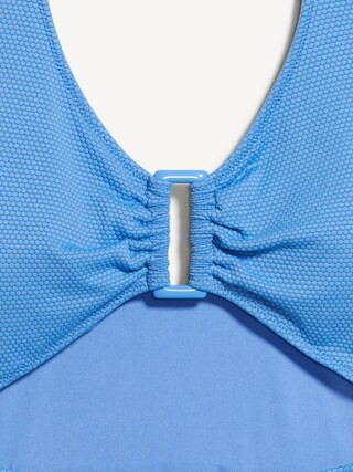 Textured One-Piece Cut-Out Swimsuit | Old Navy (US)