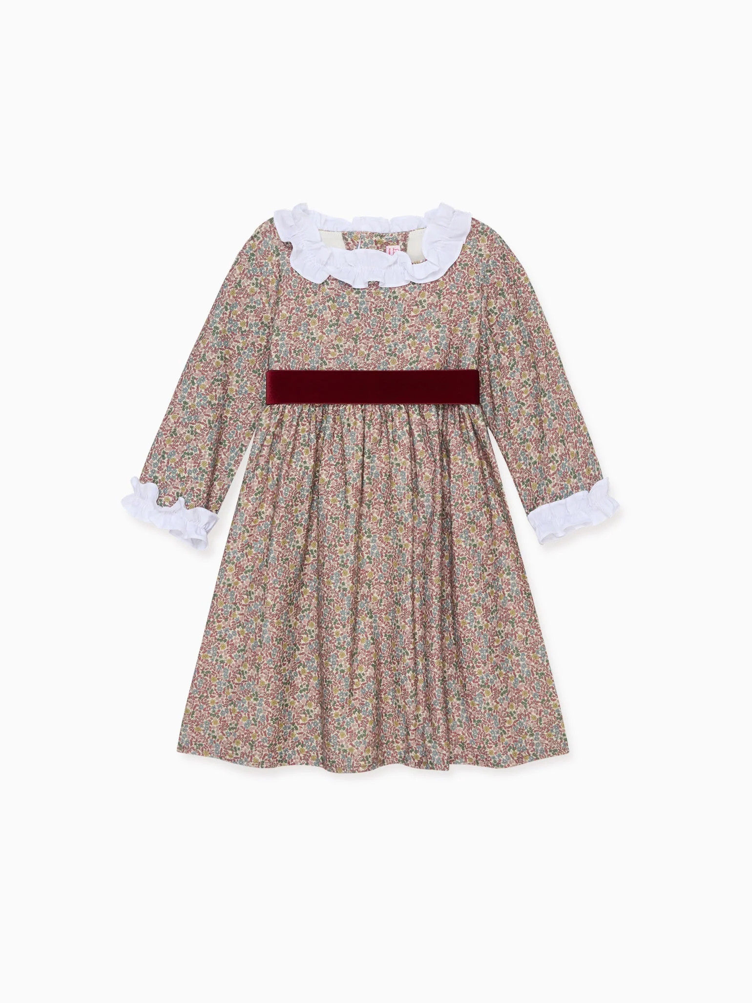 Mauve Floral Silas Girl Dress | La Coqueta (US)