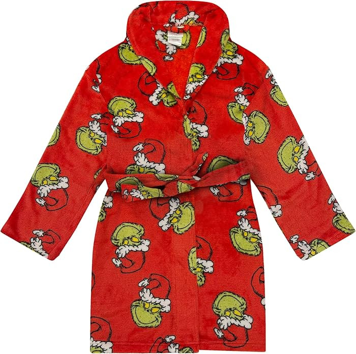 Dr. Seuss The Grinch Fleece Kids Robe - Super Soft Plush Bathrobe for Boys, Perfect for Toddlers ... | Amazon (US)