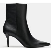 Zara - Slim Heeled Ankle Boots - Black - 5 - Woman | Zara US