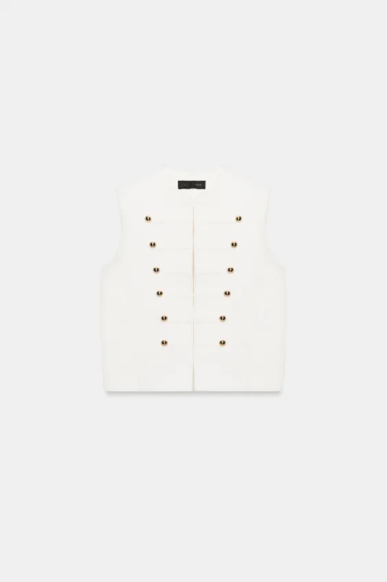 BUTTON VEST TOP | Zara US