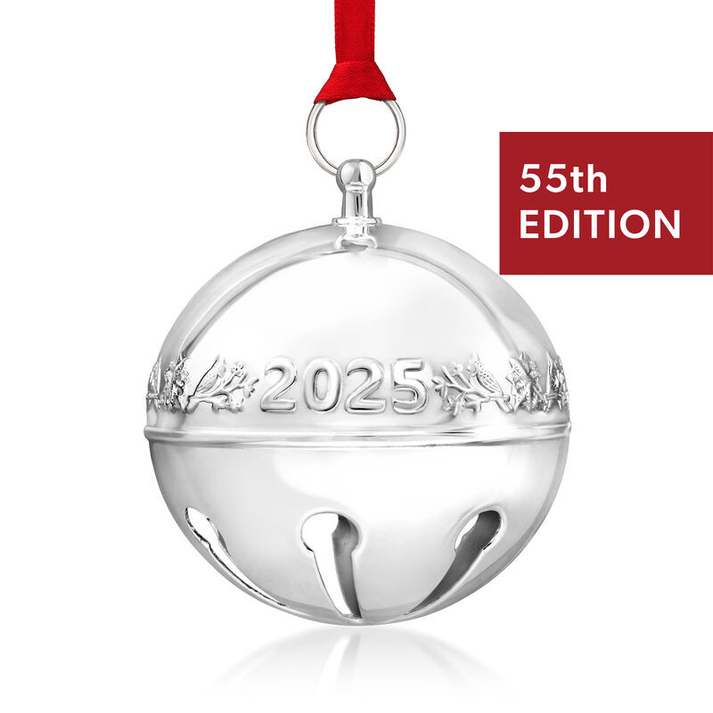 Wallace 2025 Annual Silver Plate Sleigh Bell Ornament - 55th Edition | Ross-Simons