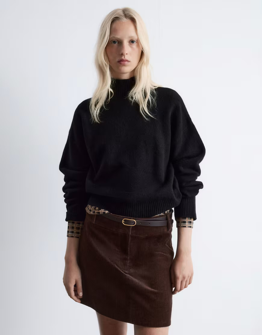 & Other Stories high neck relaxed knitted sweater in black | ASOS (Global)