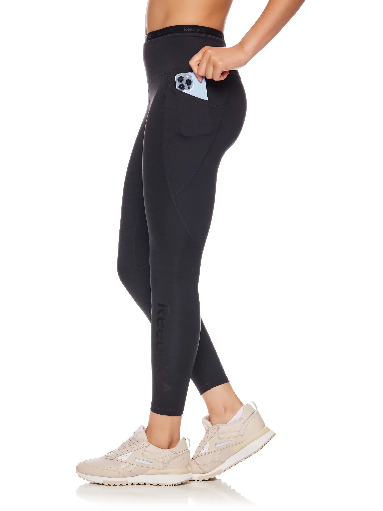 Reebok Women's Flex High Rise 7/8 Legging With Side Pockets And 25" Inseam | Walmart (US)