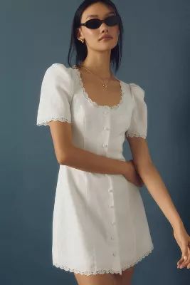 Reformation Anabella Linen Mini Dress | Anthropologie (US)