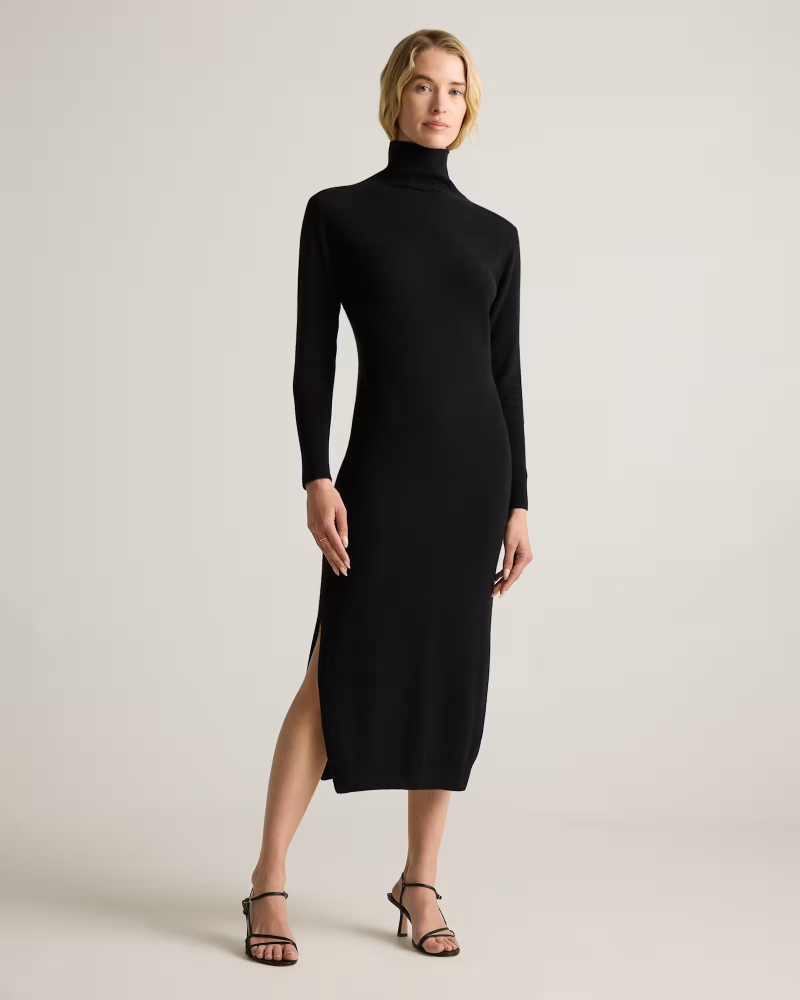 Mongolian Cashmere Turtleneck Midi Sweater Dress | Quince