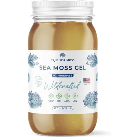 TrueSeaMoss Wildcrafted Irish Sea Moss Gel Superfood - Original, Pack of 1 Organic Seamoss - Made in USA | Walmart (US)