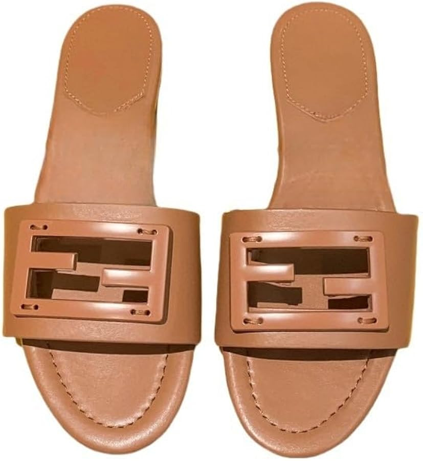 Womens Slip On Flat Sandals Comfortable Square Open Toe Flats Summer Slide Dress Sandals for Outd... | Amazon (US)