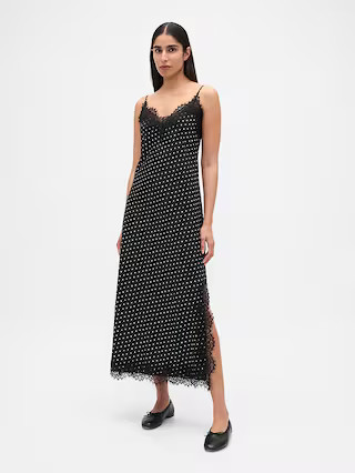 Lace-Trim Maxi Slip Dress | Gap (US)