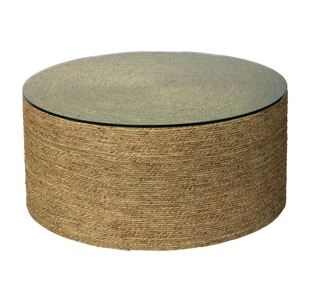Dixon 36" Seagrass Round Coffee Table | Pottery Barn (US)