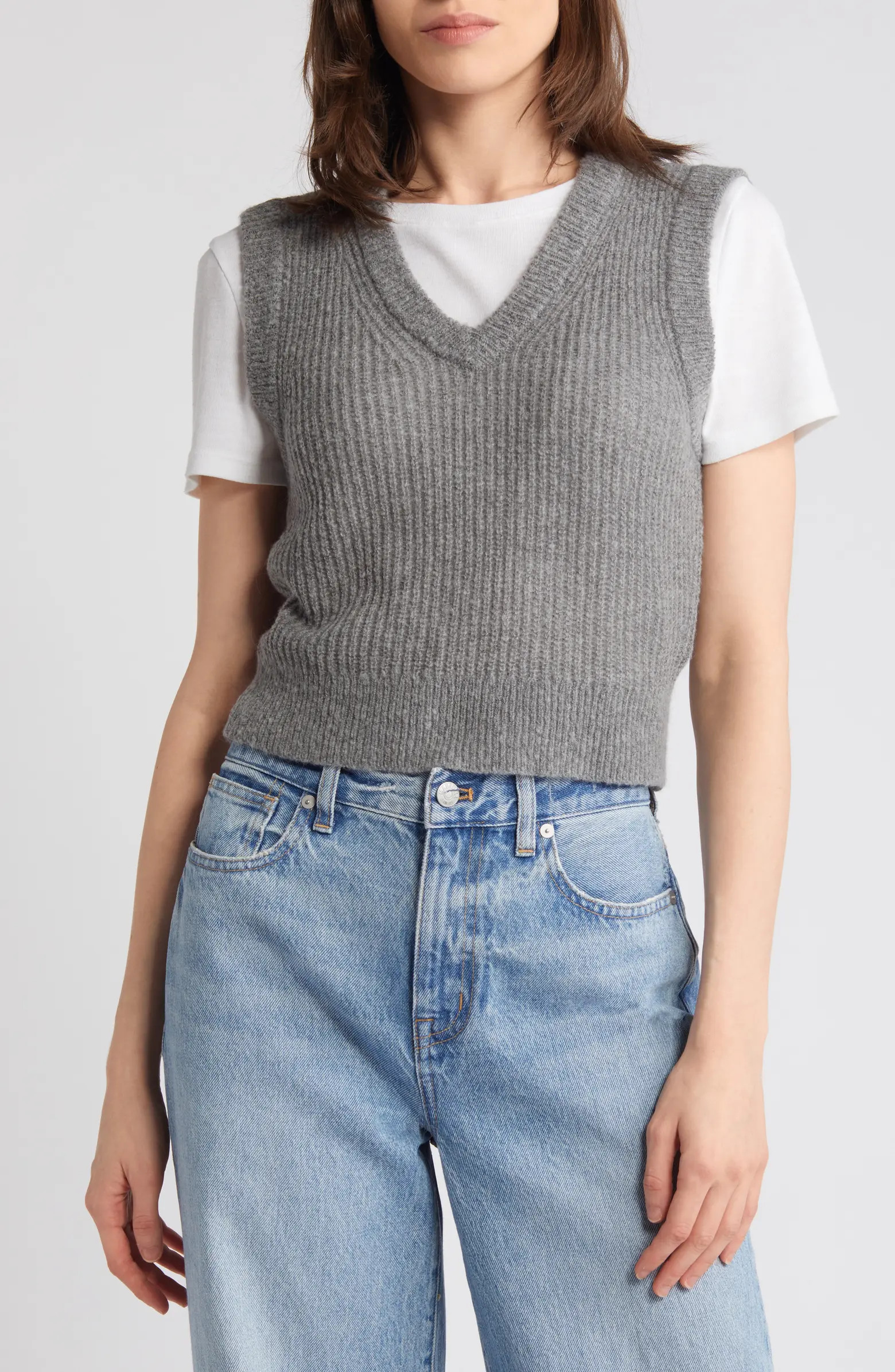 Romy Shrunken Sweater Vest | Nordstrom