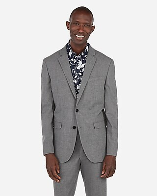 Slim Gray Stretch Suit Jacket | Express