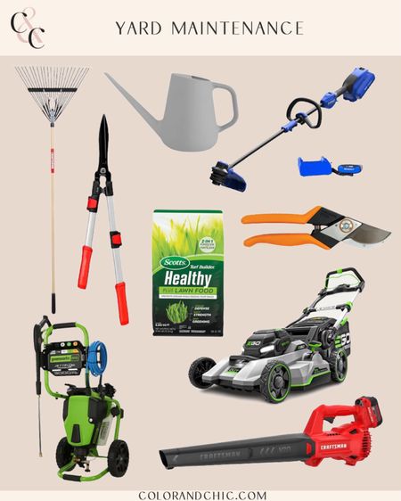 Yard maintenance with shears, lawn mower, pressure washer, watering can and more! Love having a beautiful yard and having the tools to do so!

#LowesPartner #Ad

#LTKHome
