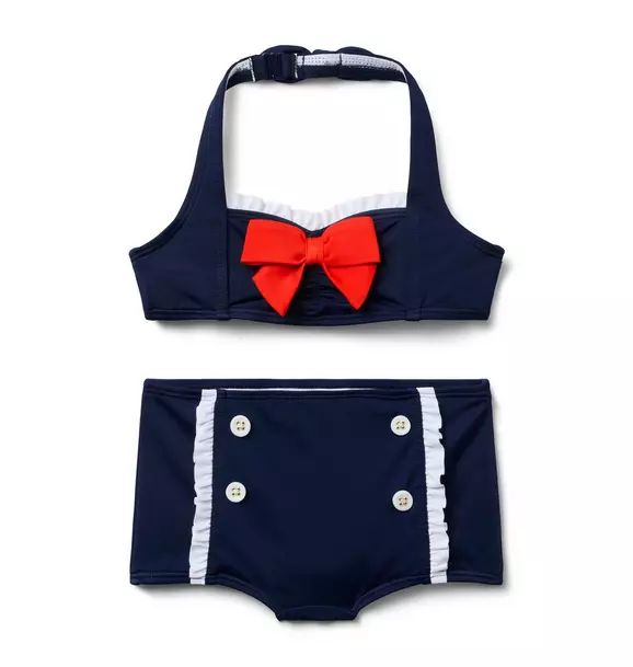 Recycled Bow Halter 2-Piece Swimsuit | Janie and Jack