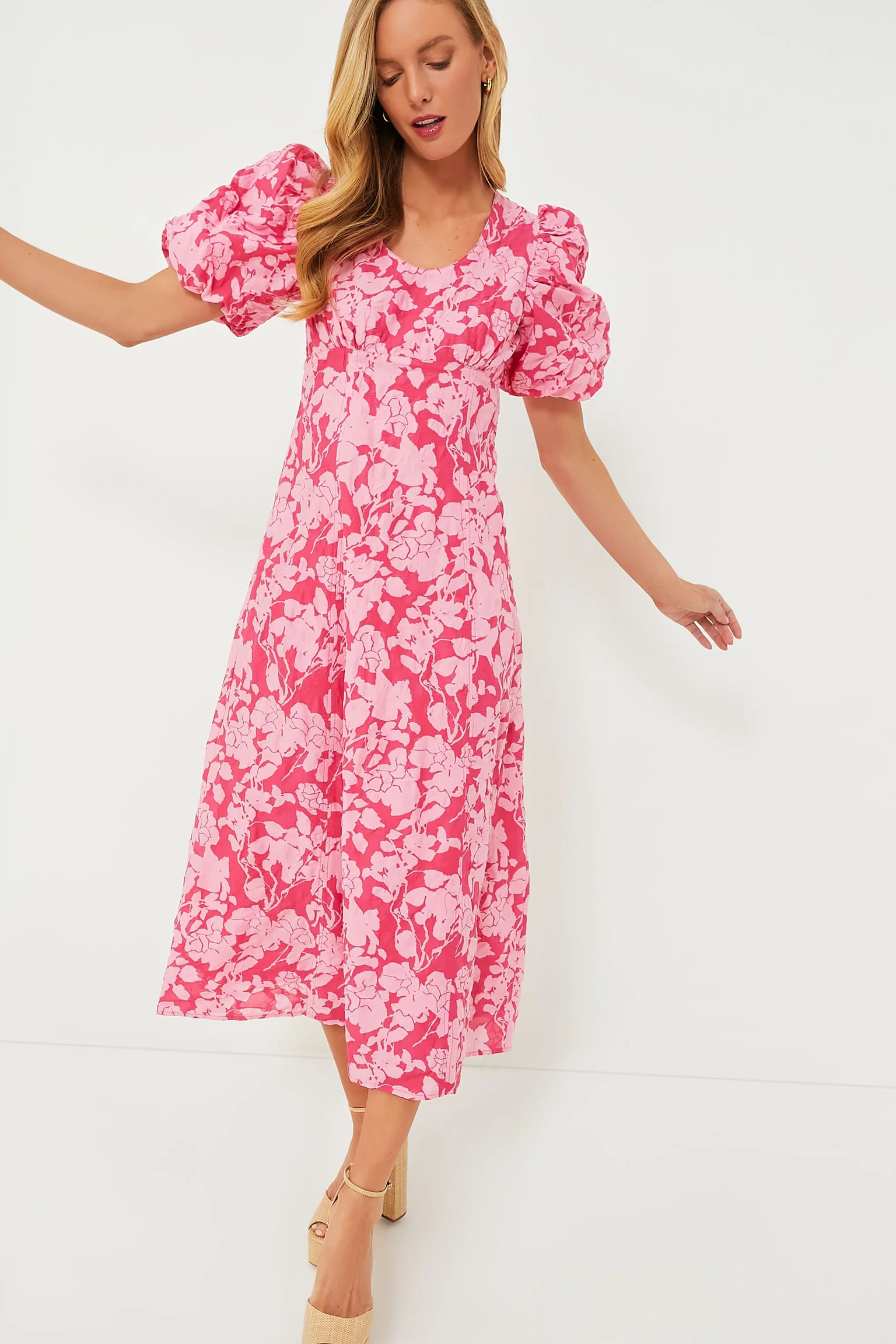 Pink Floral Empire Ella Maxi Dress | Tuckernuck (US)