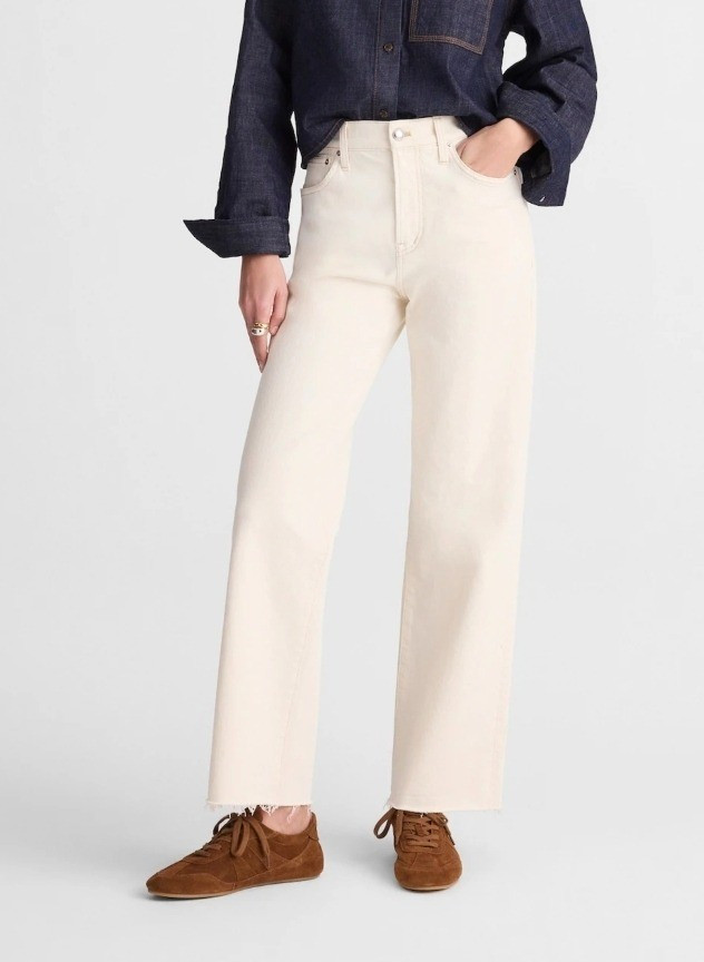 Perfect petite vintage wide white leg jeans.

#LTKPetite #LTKMidsize