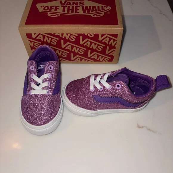 Vans Kids Sparkly Purple Sneakers | Poshmark