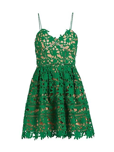 Sleeveless Floral-Embroidered Minidress | Saks Fifth Avenue