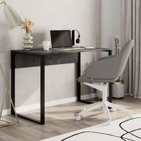 Inna' Modern Work Table with Sturdy Black Metal Legs 110cm | Debenhams UK