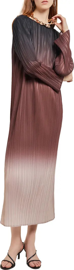 Ombré Long Sleeve Shift Dress | Nordstrom