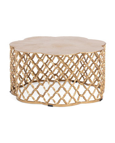 14x28 Outdoor Cast Aluminum Honeycomb End Table | TJ Maxx